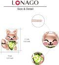 wholesale 925 Sterling Silver Pink Crystal Love Heart Fox Stud Earrings for Girls and Women-0-25