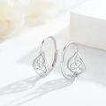 wholesale 925 Sterling Silver Celtic Knot Leverback Earrings for Women & Girls - Vintage Style  Ideas-0-5