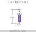 wholesale 925 Sterling Silver Amethyst Chakra Pendant Necklaces with 7 Colorful Gems for Women's Spiritual s-0-3