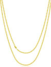 wholesale Sterling Silver Square Link Chain Necklace 16 24 for Women Men-silver