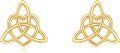 wholesale 14K Gold Triquetra Knot Stud Earrings for Women Celtic s-0-0