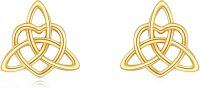 wholesale 14K Gold Triquetra Knot Stud Earrings for Women Celtic s-Celtic