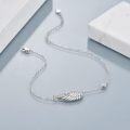 wholesale 925 Sterling Silver Angel Wings Cross Heart Charm Bracelet -0-4