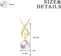 wholesale 14K Gold Pearl Wing Pendant Necklace 18 -0-3