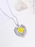 TOUPOP Sterling Silver Birthstone Necklace For Women-0-1