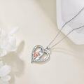 wholesale 925 Sterling Silver Cat Family Pendant Necklaces for Women Girls s Always Forever Love Heart Charm Chain 4 Cats Design-0-2