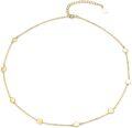 wholesale Gold-Plated 925 Sterling Silver CZ Thin Choker Necklace for Women-0-0