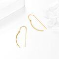 wholesale 14K Gold Threader Earrings with Bar Design, Hypoallergenic Nickel-Free, Perfect Gift for Women for Any Occasion-0-3