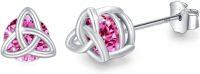 wholesale 925 Sterling Silver Celtic Birthstone Stud Earrings Celtic Knot Jewelry Gifts-G-July