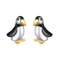 wholesale 925 Sterling Silver Penguin Stud Earrings-0-0