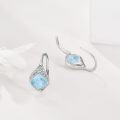 wholesale Sterling Silver Moonstone Teardrop Leverback Earrings for Sensitive Ears-0-4
