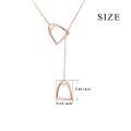wholesale 925 Sterling Silver Double Horse Stirrup Pendant Layered Chain Necklace-0-9