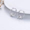 wholesale 925 Sterling Silver Elephant Huggie Hoop Earrings for Sensitive Ears-0-2