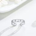 wholesale 925 Sterling Silver Adjustable Open Ring Trendy Jewelry Gift for Women Christmas Birthday Engagement Wedding-0-4