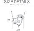 wholesale 925 Sterling Silver 2023 Class of Graduation Cap & Heart Pendant Necklace for Women-0-3