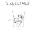wholesale 925 Sterling Silver 2023 Class of Graduation Cap & Heart Pendant Necklace for Women-0-3