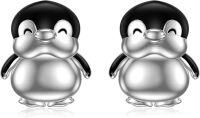 wholesale 925 Sterling Silver Penguin Moonstone Stud Earrings - Cute Animal  for Women-B-Penguin