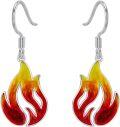 wholesale 925 Sterling Silver Flame-Shaped Drop Dangle Earrings for Women-0-0
