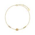 TOUPOP 14k Gold Rose Flower Anklet, Valentines Birthday Christmas Gift-0-0