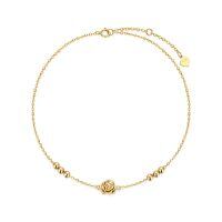TOUPOP 14k Gold Rose Flower Anklet, Valentines Birthday Christmas Gift-undefined