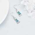 wholesale 925 Sterling Silver Abalone Shell Lighthouse Drop Earrings - Yoga Jewelry (4 cm)-0-2