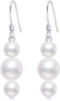 wholesale 14K Gold Triple Pearl Drop Earrings for Women Gift Ideas-0-0