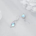 wholesale Sterling Silver Moonstone Larimar Moss Agate Pink Opal Drop Leverback Earrings-0-10