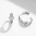 wholesale 925 Sterling Silver Shamrock Clover Celtic Knot Heart Huggies Ear Cuffs Lucky Charm  for Her-0-1