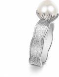 wholesale Sterling Silver Real Natural Freshwater Pearl Adjustable Ring Women-0-1