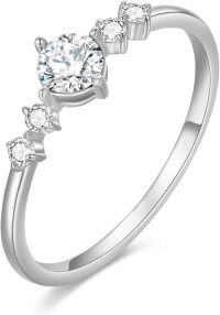 wholesale 14K Gold Plated 925 Sterling Silver CZ Stackable Eternity Band for Women-white - gold plated