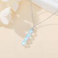 wholesale 925 Sterling Silver Blue Moonstone Dangle Pendant Necklace-0-3