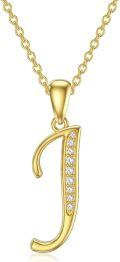 wholesale  14K Solid Gold Moissanite Initial Pendant Necklace A-Z, 16 Chain, Personalized Gift for Women-0-0