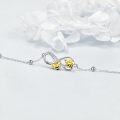 wholesale 925 Sterling Silver Infinity Bee Charm Bracelet for Women Girls Gifts-0-3