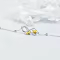 wholesale 925 Sterling Silver Infinity Bee Charm Bracelet Wholesale for Women Girls Gifts-0-3