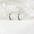 wholesale 925 Sterling Silver Abalone Shell Inlay Small Hoop Earrings for Women-0-1