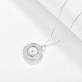 wholesale 925 Sterling Silver Compass Birthstone Necklace - 24mm, 18-20 Chain, Hypoallergenic, Gift for Women-0-4