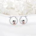 wholesale 925 Sterling Silver Cow Hoop Earrings - Adorable Animal s for Her-0-2