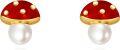 wholesale 14K Gold Mushroom Pearl Stud Earrings for Women - Birthday Gift Ideas-0-0