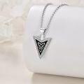 wholesale 925 Sterling Silver Triangle Celtic Knot Necklace Norse Viking s for Men Women-0-3