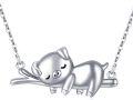 wholesale 925 Sterling Silver Metal Cute Pig Pendant Necklace for Women-0-0