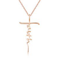 wholesale 925 Sterling Silver Knight Templar Shield Pendant Necklace with 20+2 inch Chain-1-Rose gold