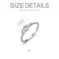 TOUPOP Sterling Silver Crystal Infinity Love Heart Rings For Women-0-2