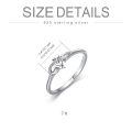 TOUPOP Sterling Silver Crystal Infinity Love Heart Rings For Women-0-2