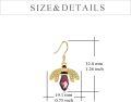 wholesale 925 Sterling Silver Crystal Bee Drop Earrings for Women -0-4