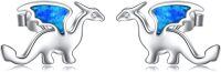 wholesale 925 Sterling Silver Blue Opal Dragon Earrings-Dragon Earrings