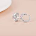 wholesale 925 Sterling Silver Pink Crystal Unicorn Huggie Hoop Earrings for Girls and Women's Gifts-0-2