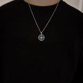 wholesale 925 Sterling Silver  Compass Pendant for Men - Nautical Jewelry with Chain (22) -0-1