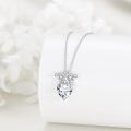 wholesale 925 Sterling Silver Moissanite Heart Crown Pendant Necklace for Women Girls -0-2