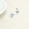 wholesale 925 Sterling Silver Gold Moonstone Starburst Stud Earrings for Women and Girls-0-36