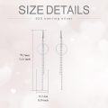 wholesale 925 Sterling Silver Circle Beaded Drop Earrings - Elegant Long Dangles for Women's Gifts (Wedding/Christmas)-0-4